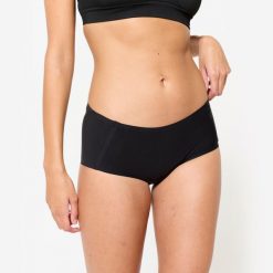 Bokserki sportowe damskie. Czarne bokserki damskie Decathlon, l, w ażurowe wzory, z elastanu. Za 29.99 zł.