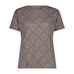 Koszulka z nadrukiem kwiatowym damska CMP. Szare t-shirty damskie CMP, xl, bez wzorów, z bawełny, bez kołnierzyka. Za 150.00 zł.