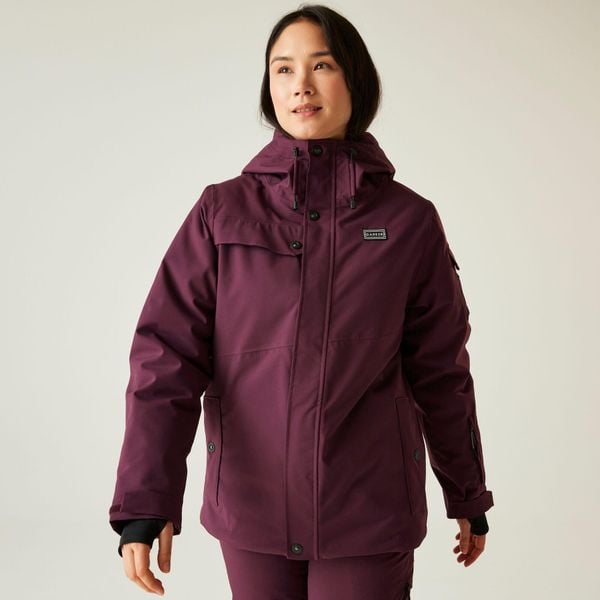 Ski Life Damska kurtka narciarska. Brązowe kurtki damskie Dare 2b, s, bez wzorów, z poliesteru, bez kaptura, narciarskie. Za 239.99 zł.