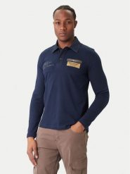 Aeronautica Militare Polo 252PO1897UP00173 Granatowy Regular Fit. Niebieskie koszulki polo męskie Aeronautica Militare, m, bez wzorów, z bawełny, bez ramiączek. Za 589.99 zł.