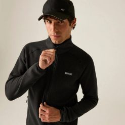 Męska bluza polarowa Rike z zamkiem błyskawicznym. Czarne bluzy męskie Regatta, m, bez wzorów, z materiału, bez kaptura. Za 256.00 zł.