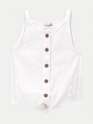 Coccodrillo Top WC4140501HGK Biały Regular Fit. Białe t-shirty i topy dla dziewczynek COCCODRILLO, bez wzorów, z bawełny, bez ramiączek. Za 59.99 zł.