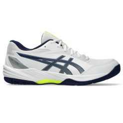 Buty halowe Asics Gel-Task 4. Białe buty sportowe męskie Asics, bez zapięcia, do piłki ręcznej. Za 383.30 zł.