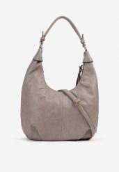 Szara Torebka Hobo na Ramię z Frędzlami Evadoria. Szare torby na ramię damskie Renee, bez wzorów, z jeansu, biznesowe, bez dodatków. Za 74.99 zł.