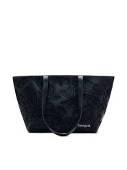 Desigual Torebka 25SAXPBP Czarny. Czarne torebki do ręki damskie Desigual, bez wzorów, ze skóry, bez dodatków. Za 409.99 zł.