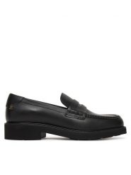 Tommy Hilfiger Loafersy Elettra Penny Leather FW0FW09360 Czarny. Czarne mokasyny damskie Tommy Hilfiger, ze skóry. Za 649.99 zł.