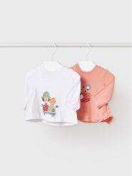 Mayoral Komplet bluzek 1098 Kolorowy. T-shirty i topy dla dziewczynek Mayoral, bez wzorów, z bawełny, bez ramiączek. Za 79.99 zł.