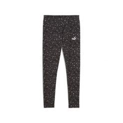 Damskie legginsy Essentials ze zwierzęcym nadrukiem PUMA Black. Czarne legginsy damskie Puma, bez wzorów, na fitness i siłownię. Za 169.00 zł.