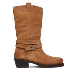 Kozaki Liu Jo. Brązowe kozaki damskie Liu Jo, bez obcasa, na słupku. Za 1,069.00 zł.