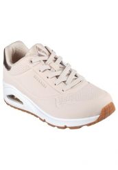 Buty sportowe Sneakersy damskie, Uno-Golden Air. Brązowe obuwie sportowe damskie Skechers, bez wzorów, z materiału, trekkingowe. Za 358.91 zł.