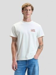 MESKA KOSZULKA LEE VINYL TEE NATURAL 112376488. T-shirty męskie Lee, m, bez wzorów, bez kołnierzyka. Za 79.99 zł.