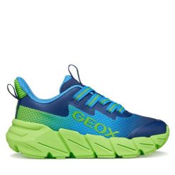 Sneakersy Geox. Niebieskie trampki i tenisówki chłopięce Geox, bez wzorów, bez zapięcia. Za 269.99 zł.