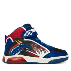 Sneakersy Geox. Niebieskie trampki i tenisówki chłopięce Geox, bez wzorów, bez zapięcia. Za 189.99 zł.