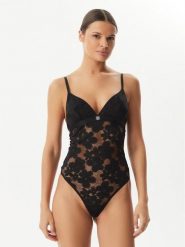 HUGO Body Bloom 50561602 Czarny. Czarne body damskie Hugo, xl, bez wzorów, z syntetyku. Za 349.99 zł.