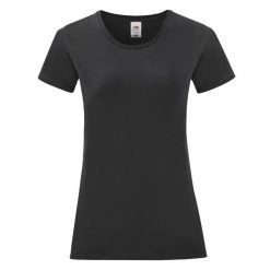 Koszulka Damska Iconic 150. Czarne koszulki sportowe damskie Fruit of the Loom, xl, bez wzorów, bez kołnierzyka, bez ramiączek, trekkingowe. Za 28.99 zł.