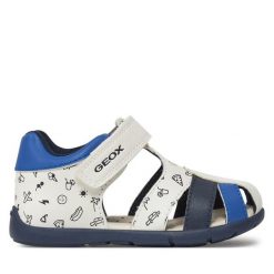 Sandały Geox. Niebieskie sandały chłopięce Geox, bez zapięcia. Za 109.99 zł.