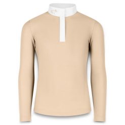 Dziewczęca koszulka polo z długim rękawem do jazdy konnej Kentucky Tokyo. Brązowe bluzki dla dziewczynek KENTUCKY HORSEWEAR, bez wzorów, bez ramiączek. Za 352.50 zł.