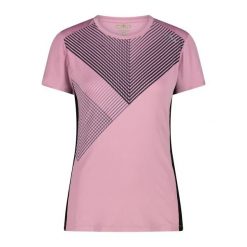 Damska koszulka z okrągłym dekoltem CMP. Czerwone koszulki sportowe damskie CMP, bez wzorów, bez kołnierzyka, bez ramiączek, trekkingowe. Za 168.50 zł.