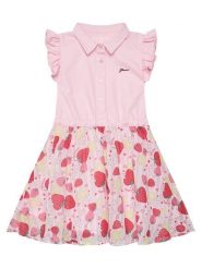 Guess Sukienka codzienna K6GK00 WR480 Różowy Regular Fit. Czerwone sukienki dla dziewczynek Guess, z aplikacjami, z bawełny, bez ramiączek. Za 269.99 zł.