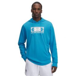 Bluza z kapturem Under Armour Rival Terry Logo. Białe bluzy męskie Under Armour, s, bez wzorów, z materiału, z kapturem. Za 260.15 zł.