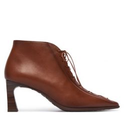 Botki Hispanitas. Brązowe botki damskie Hispanitas, bez obcasa, na słupku, bez zapięcia. Za 789.99 zł.