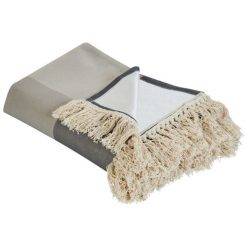 Koc piknikowy lunda 200 x 200 cm szary. Szare kocyki dla dzieci BLmeble, z bawełny. W wyprzedaży za 428.00 zł.