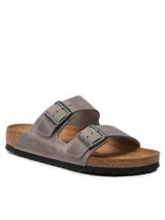 Birkenstock Klapki Arizona Bs 552801 Szary. Szare klapki męskie Birkenstock, ze skóry. Za 579.99 zł.