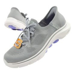 Buty Skechers Go Walk 7-Via 125213/GYLV szare. Szare obuwie sportowe damskie bez wzorów, z materiału. Za 397.31 zł.