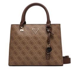 Torebka Guess. Brązowe torebki do ręki damskie Guess, z aplikacjami, klasyczne, bez dodatków. Za 369.99 zł.