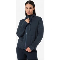 Bluza z kapturem rozpinana damska SUPER.NATURAL Solution Bio Hoodie. Niebieskie bluzy damskie super.natural, m, bez wzorów, z materiału, z kapturem. Za 899.99 zł.