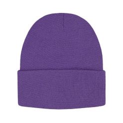 Jednokolorowa Czapka Zimowa Typu Beanie – Zimowa - Jasny Fiolet. Czapki i kapelusze męskie His Story, na jesień, bez wzorów. Za 40.00 zł.