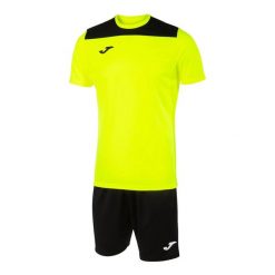 Zestaw koszulka i spodenki Joma Phoenix II. Czarne szorty dla chłopców Joma, bez wzorów, z dresówki, sportowe. Za 72.05 zł.