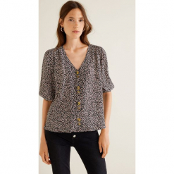 Mango - Bluzka Daisy. Szare bluzki damskie Mango, z materiału. W wyprzedaży za 69.90 zł.