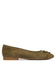 MICHAEL Michael Kors Baleriny Piper 40T6PIFP1S Khaki. Brązowe baleriny damskie MICHAEL Michael Kors, bez wzorów, ze skóry, bez obcasa. Za 609.99 zł.