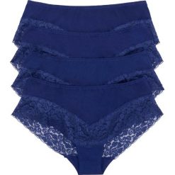 Figi "panty" z koronką (4 pary) bonprix kobaltowy. Figi damskie marki KALENJI. Za 39.96 zł.