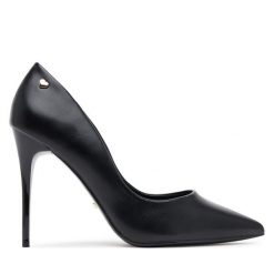 Szpilki DeeZee. Czarne szpilki damskie DeeZee, bez wzorów, bez obcasa, bez zapięcia. Za 139.99 zł.
