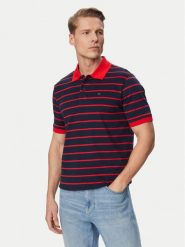 Tommy Jeans Polo DM0DM22708 Granatowy Regular Fit. Niebieskie koszulki polo męskie Tommy Jeans, m, bez wzorów, z bawełny, bez ramiączek. Za 329.99 zł.