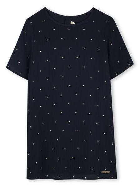 Michael Kors Sukienka codzienna R30297 S Granatowy Regular Fit. Niebieskie sukienki dla dziewczynek Michael Kors, bez wzorów, z syntetyku, bez ramiączek. Za 289.99 zł.