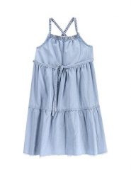 Coccodrillo Sukienka jeansowa WC5128302HGK Błękitny Relaxed Fit. Niebieskie sukienki dla dziewczynek COCCODRILLO, bez wzorów, z bawełny, bez ramiączek. Za 49.90 zł.