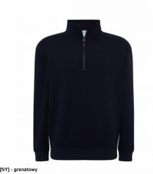 JHK - Bluza dresowa z krótkim zamkiem granatowy L. Niebieskie bluzy męskie JHK, l, bez wzorów, z dresówki, bez kaptura. Za 62.36 zł.