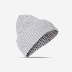 Czapka beanie. Szare czapki i kapelusze męskie Decathlon, na zimę, bez wzorów, z materiału. Za 34.99 zł.