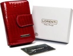 Lorenti Kup Przydasie LORENTI Pionowy, zapinany portfel damski z lakierowanej skóry naturalnej Lorenti. Portfele damskie LORENTI, bez wzorów, ze skóry. Za 192.37 zł.