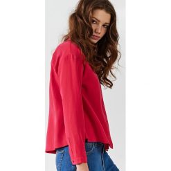 Simple - Koszula. Szare koszule damskie marki Simple, z poliesteru, ze stójką, z długim rękawem. W wyprzedaży za 239.90 zł.