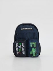 Plecak Minecraft - granatowy. Niebieskie torby i plecaki dziecięce Reserved, z materiału, małe. Za 99.99 zł.