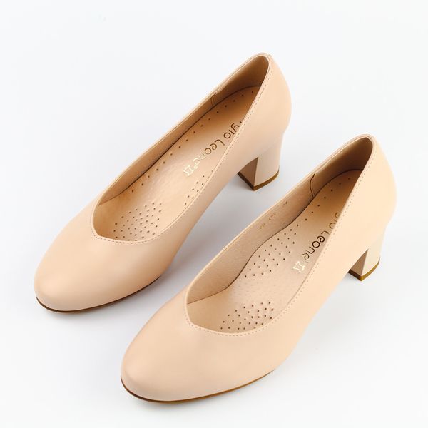 Cieliste czółenka damskie na słupku Sergio Leone Pb177. Czółenka damskie Sergio Leone, bez wzorów, ze skóry, eleganckie, bez obcasa, na słupku, bez zapięcia. Za 159.00 zł.