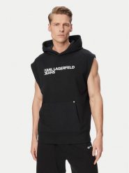 Karl Lagerfeld Jeans Bluza B2M20029 Czarny Regular Fit. Czarne bluzy męskie Karl Lagerfeld Jeans, m, bez wzorów, z bawełny, bez kaptura. Za 529.99 zł.