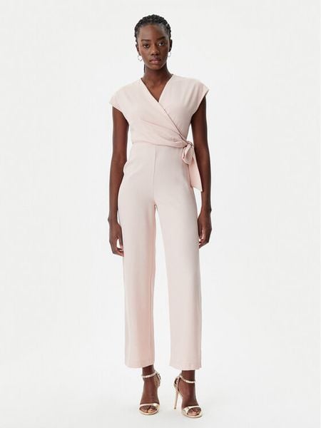 Rinascimento Kombinezon CFC0122679003 Różowy Regular Fit. Czerwone sukienki damskie Rinascimento, l, bez wzorów, z syntetyku, bez kołnierzyka, bez ramiączek. Za 289.99 zł.