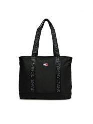 Tommy Jeans Torebka Tjw Daily Tote AW0AW17567 Czarny. Czarne torebki do ręki damskie Tommy Jeans, bez wzorów, z jeansu, bez dodatków. Za 349.99 zł.