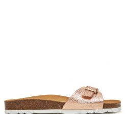 Klapki Pepe Jeans. Czerwone klapki damskie Pepe Jeans, bez wzorów, z jeansu, bez obcasa. Za 169.99 zł.