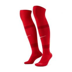 Legginsy Nike U NK MATCHFIT KNEE HIGH - TEAM, Dla obu płci. Czerwone legginsy sportowe męskie Nike, m, bez wzorów, z poliesteru, do piłki nożnej. Za 190.00 zł.
